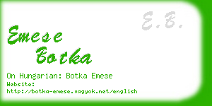 emese botka business card